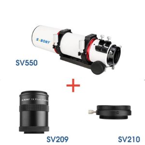 Telescópio SV550 80mm Triplet APO OTA Refrator para Astronomia F9381A-W9161A-W9162A