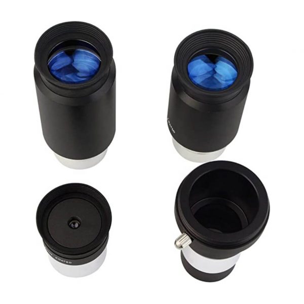 Conjunto de Ocular Telescópio W2623A com 2x Lentes Barlow 4 Plossl Design 6.3mm 32mm 40mm 2