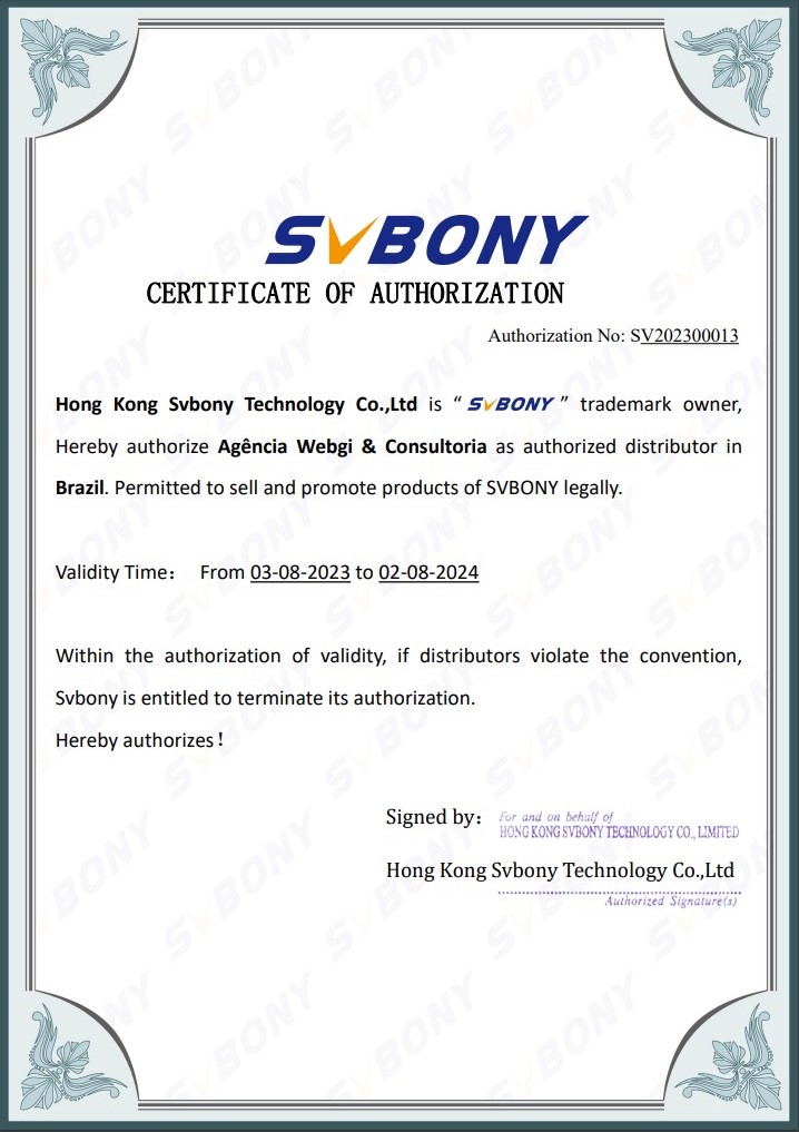 Certificado de Autorização SVBONY Oficial