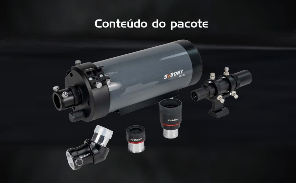Conteúdo do pacote mk105 Kit montado svbony brasil